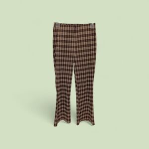 Love on a Hanger Brown Plaid Junior Dress Pants